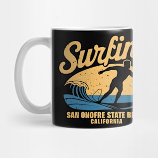 Surfing San Onofre State Beach California | Surfing Lovers Gifts Mug